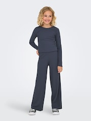 ONLY KIDS Blue T-Shirt & Wide Leg Trousers Set - Bild 1 von 5