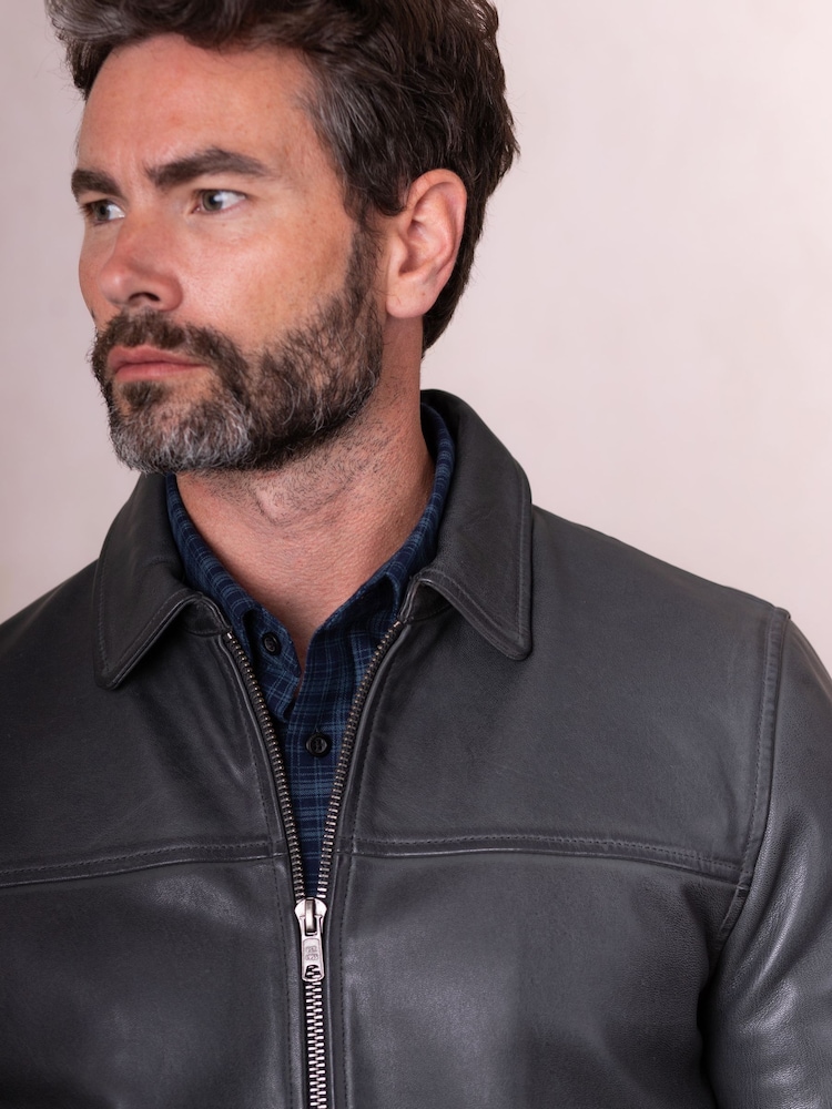 Lakeland Leather Grey Renwick Collared Jacket - Image 2 of 8