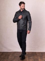 Lakeland Leather Grey Renwick Collared Jacket - Image 3 of 8
