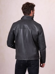 Lakeland Leather Grey Renwick Collared Jacket - Image 4 of 8