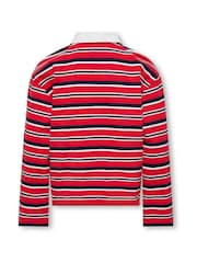 ONLY KIDS Red Long Sleeve Rugby Polo Shirt - Image 6 of 7
