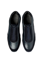 Loake Grain Leather / Suede Combo Elastic Trainers - صورة 3 من 3