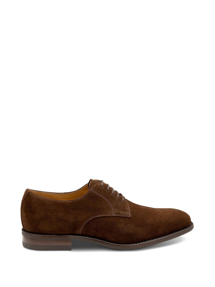 Loake Brown Suede Plain Derby Shoes - Image 1 of 3