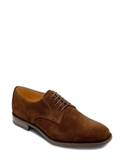 Loake Brown Suede Plain Derby Shoes - Image 2 of 3
