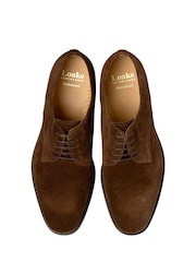Loake Brown Suede Plain Derby Shoes - Image 3 of 3