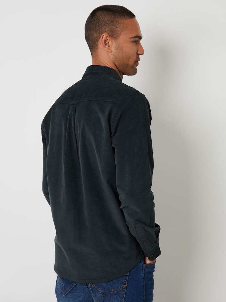 Threadbare Blue Corduroy Shirt - Image 2 of 4