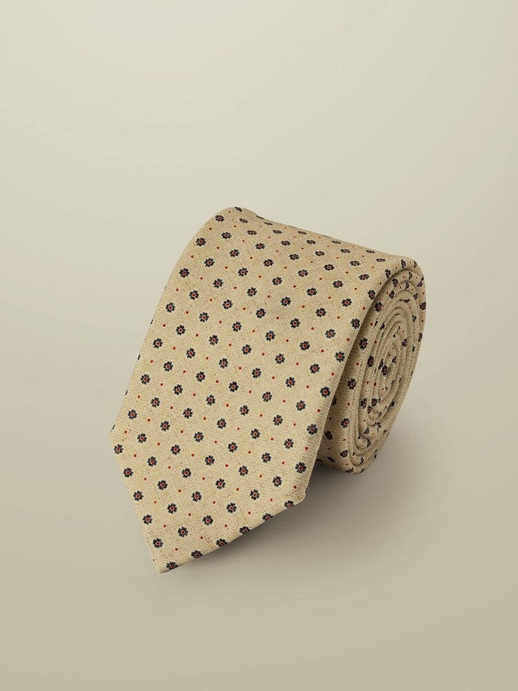 Charles Tyrwhitt Natural Geo Wool Ties - Image 1 of 2