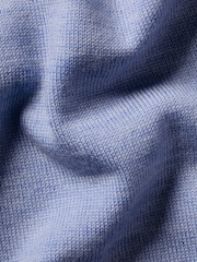 Charles Tyrwhitt Blue Cornflower Merino Zip Neck Jumper - Image 3 of 4