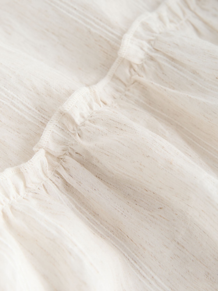 Ecru Crochet Waist Tiered Maxi Skirt - Image 2 of 3