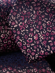 Charles Tyrwhitt Blue Navy And Bright Pink Silk Floral Tie - Image 2 of 2