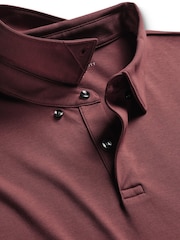 Charles Tyrwhitt Bright Maroon Short Sleeve Jersey Polo Shirt - Image 4 of 5