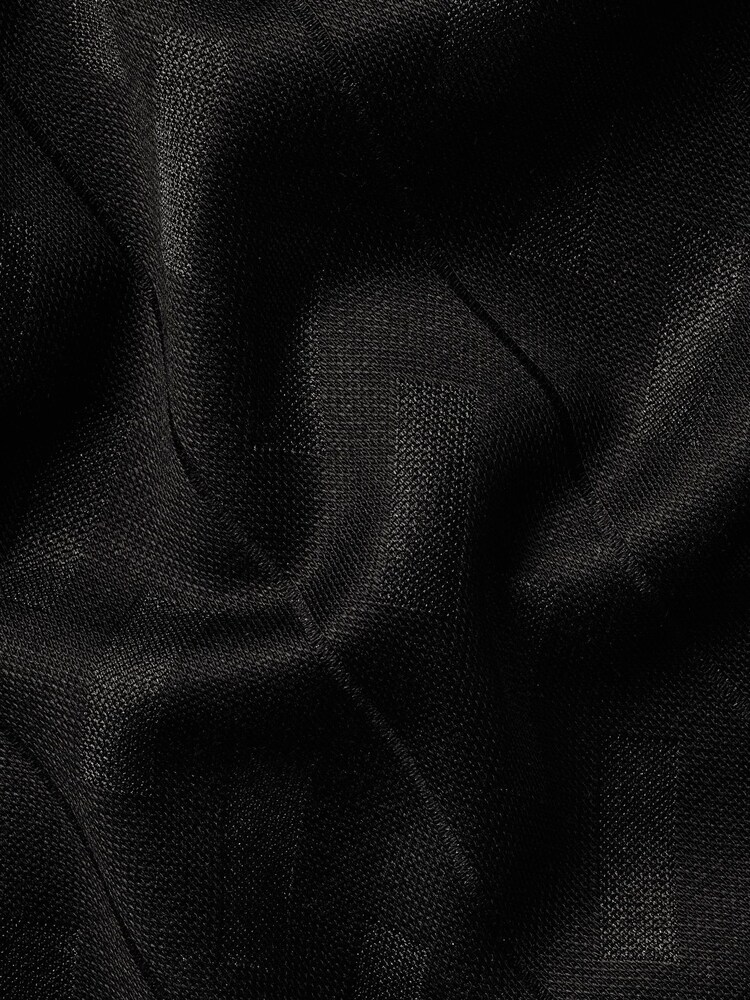 Charles Tyrwhitt Black Short Sleeve Large Textured Jacquard Polo Shirt - Image 6 of 6 Charles Tyrwhitt Black Short Sleeve Large Textured Jacquard Polo Shirt - Image 6 of 6