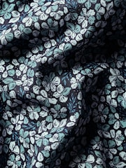 Charles Tyrwhitt Blue Navy Multi Non Iron Stretch Floral Print Slim Fit Shirt - Image 4 of 4