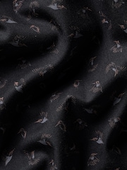Charles Tyrwhitt Grey Non-Iron Stretch Bird Print Slim Fit Shirt - Image 6 of 6