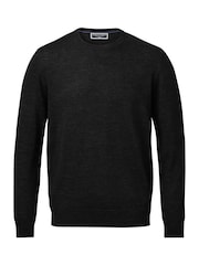 Charles Tyrwhitt Grey Pure Merino Crew Neck Jumper - Image 3 of 5