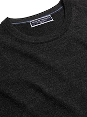 Charles Tyrwhitt Grey Pure Merino Crew Neck Jumper - Image 4 of 5