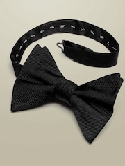 Charles Tyrwhitt Black Ready-Tied Silk Bow Tie - Image 1 of 1