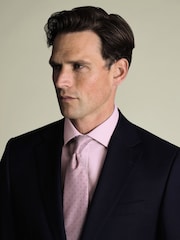 Charles Tyrwhitt Pink Non-Iron Stretch Burlington Weave Ca Slim Fit Shirt - Image 4 of 7