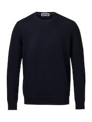 Charles Tyrwhitt Blue Pure Merino Crew Neck Jumper - Image 4 of 5