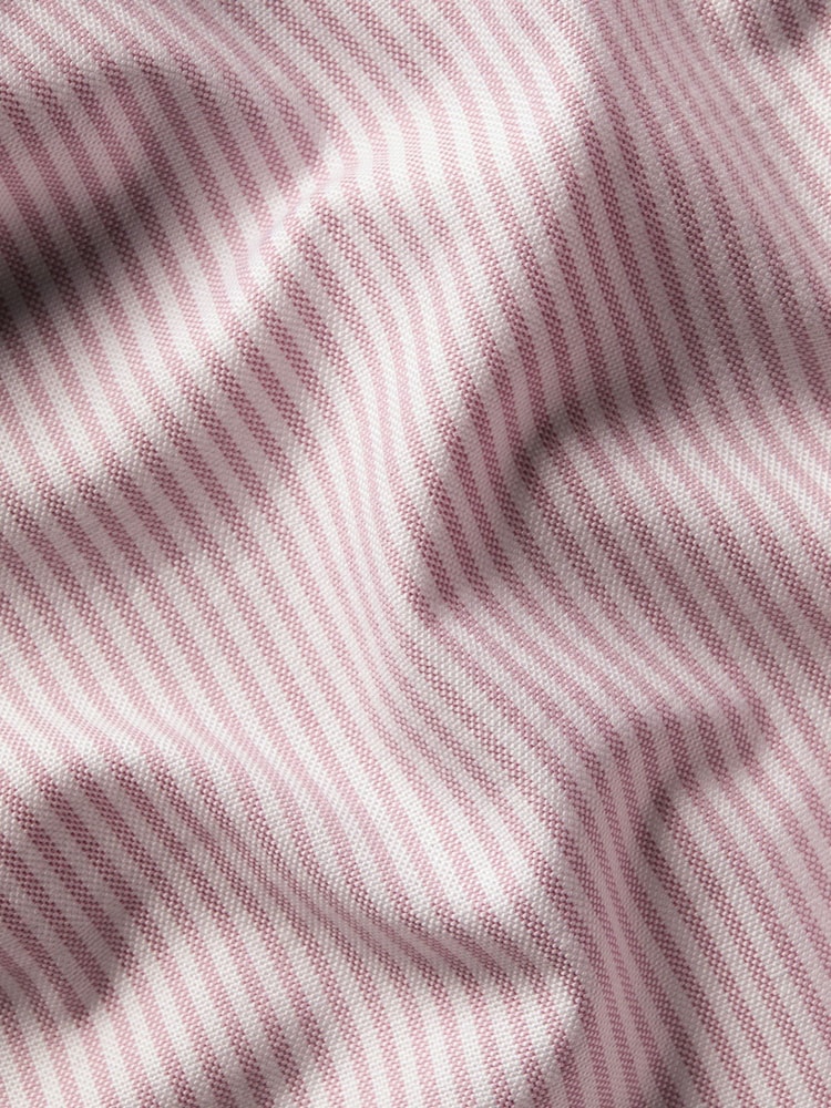 Charles Tyrwhitt Pink Stripe Button-Down Stretch Washed Oxford Slim Fit Shirt - Image 5 of 5 Charles Tyrwhitt Pink Stripe Button-Down Stretch Washed Oxford Slim Fit Shirt - Image 5 of 5