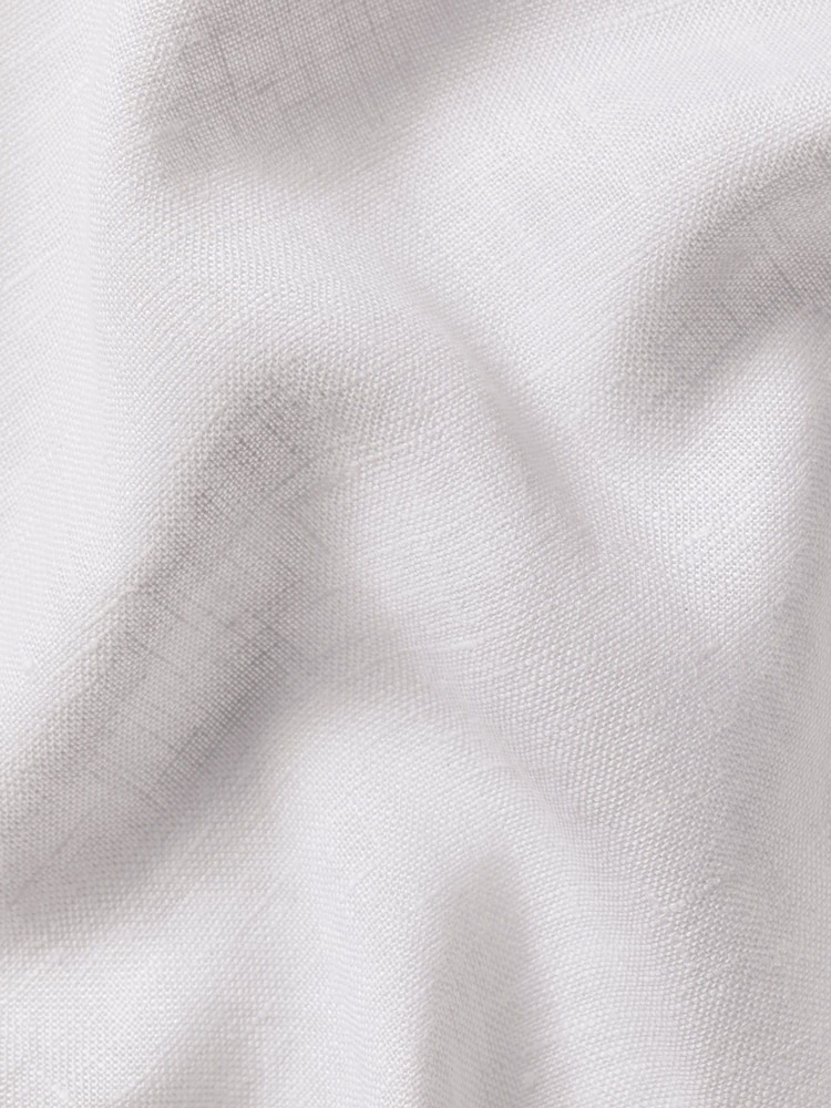 Charles Tyrwhitt White Button Down Pure Linen Slim Fit Shirt - Image 5 of 5