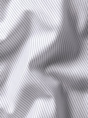 Charles Tyrwhitt Blue Indigo Fine Stripe Non-Iron Twill Cutaway Slim Fit Shirt - Image 7 of 7