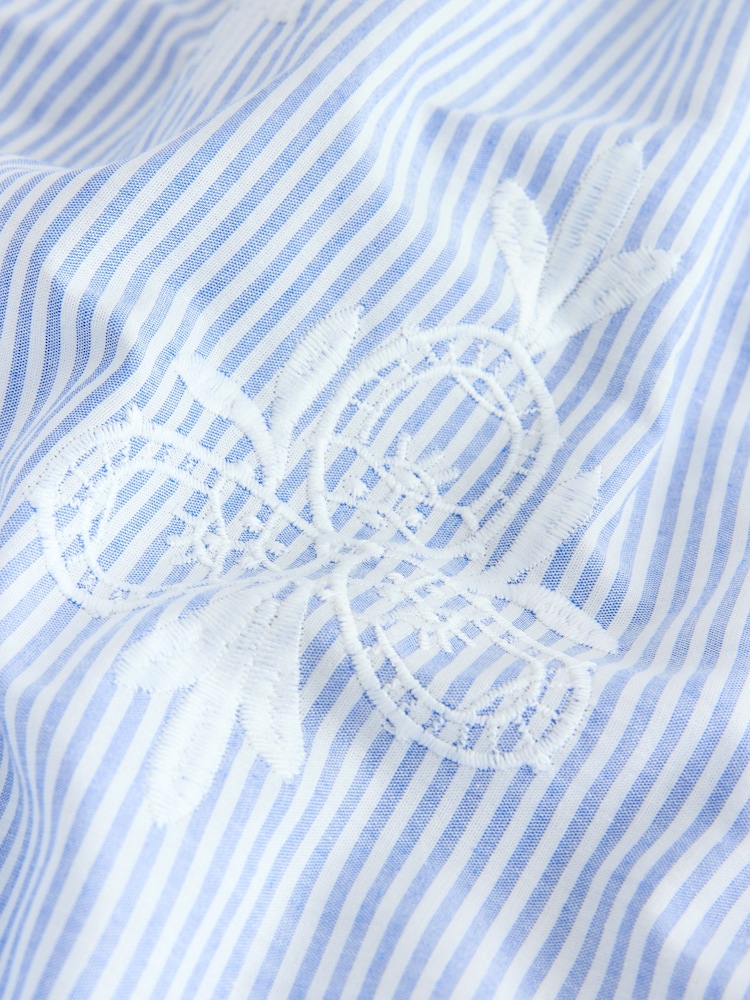 Light Blue/White Stripe Broderie Maxi Skirt - Image 8 of 8