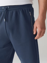 Navy Slim Fit Zip Pocket Jersey Shorts - Image 4 of 8