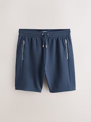 Navy Slim Fit Zip Pocket Jersey Shorts - Image 6 of 8