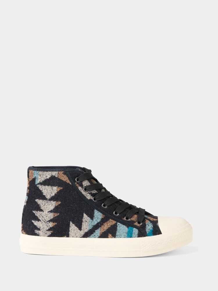 Joe Browns Black Aztec Print High Trainers - Image 1 of 4 Joe Browns Black Aztec Print High Trainers - Image 1 of 4