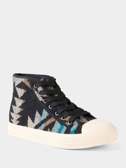 Joe Browns Black Aztec Print High Trainers - Image 2 of 4