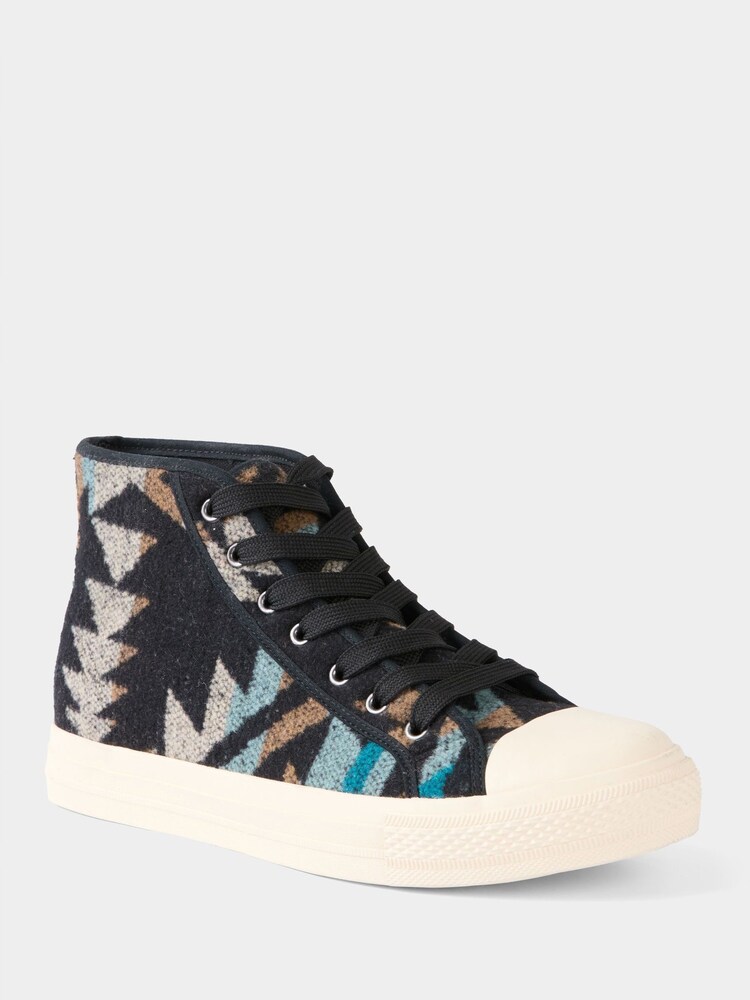 Joe Browns Black Aztec Print High Trainers - Image 2 of 4