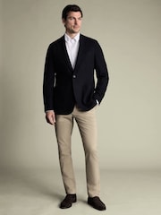 Charles Tyrwhitt Blue Jersey Slim Fit Jacket - Image 3 of 5