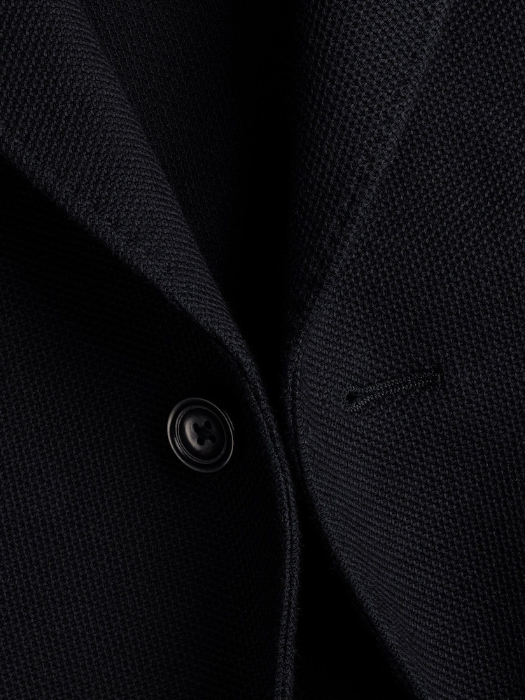 Charles Tyrwhitt Blue Jersey Slim Fit Jacket - Image 5 of 5