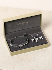 Jon Richard Silver Pave Bow Trio Set Gift Box - Image 2 of 2