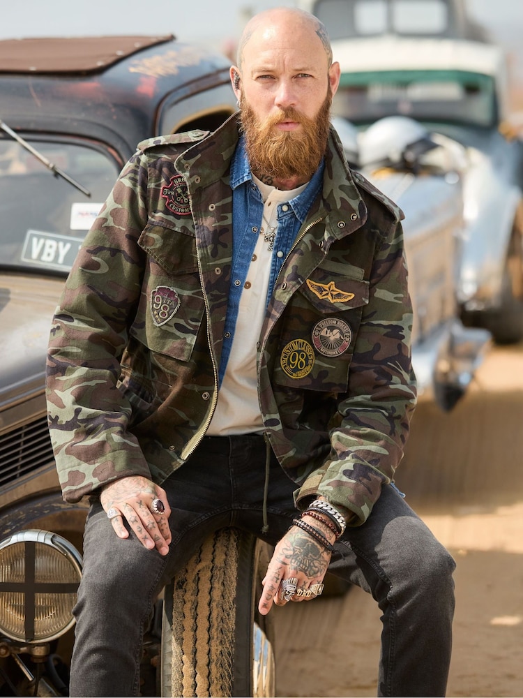 Joe Browns Green Camo Utility Hooded Jacket - Image 1 of 9 Joe Browns Green Camo Utility Hooded Jacket - Image 1 of 9