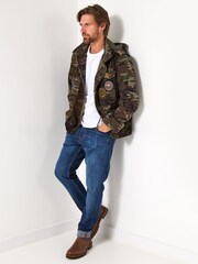 Joe Browns Green Camo Utility Hooded Jacket - Image 5 of 9