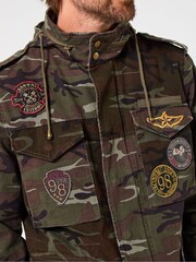 Joe Browns Green Camo Utility Hooded Jacket - Image 6 of 9
