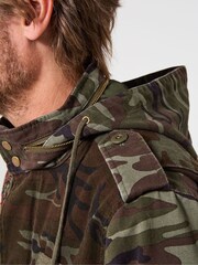 Joe Browns Green Camo Utility Hooded Jacket - Image 8 of 9