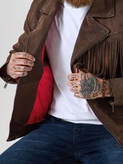 Joe Browns Brown Vintage Suede Jacket - Image 6 of 8