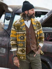 Joe Browns Brown Shawl Peak Aztec Wool Jacket - Image 1 of 8