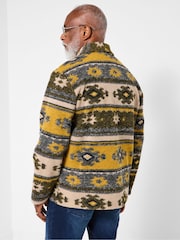 Joe Browns Brown Shawl Peak Aztec Wool Jacket - Image 4 of 8