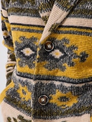 Joe Browns Brown Shawl Peak Aztec Wool Jacket - Image 6 of 8