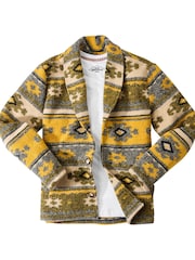 Joe Browns Brown Shawl Peak Aztec Wool Jacket - Image 7 of 8