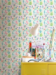 Hoopla Walls Blue Bug Garden 10m Wallpaper - Image 1 of 2