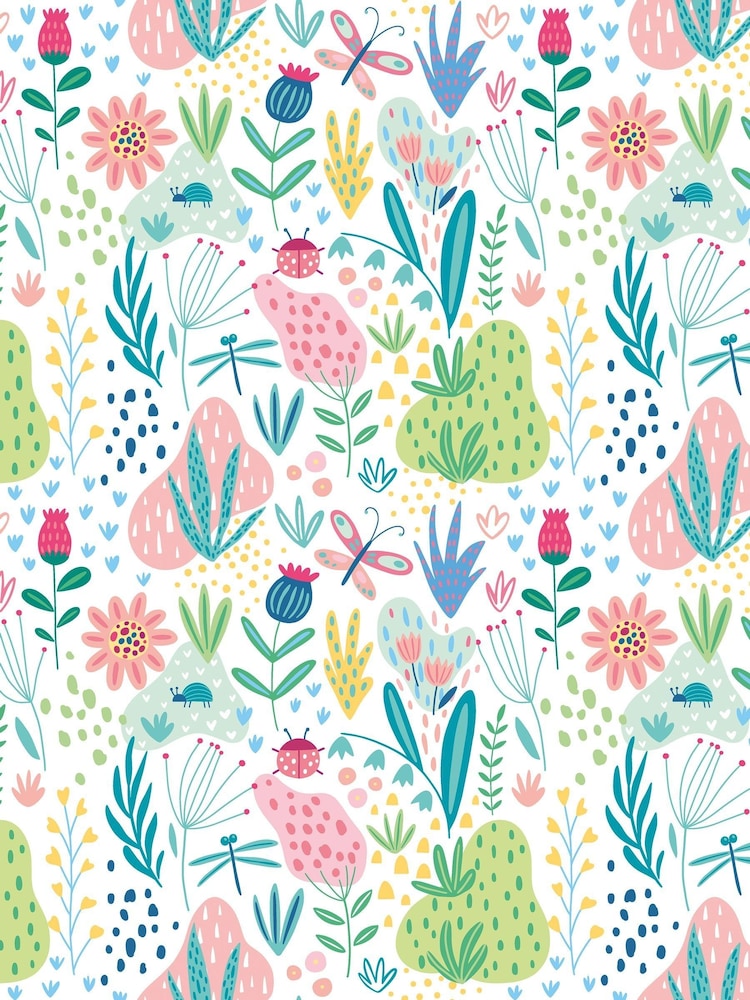 Hoopla Walls Blue Bug Garden 10m Wallpaper - Image 2 of 2