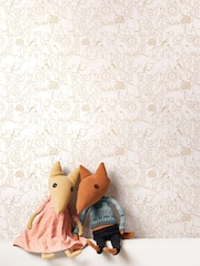 Hoopla Walls Natural Animal Print Doodle 10m Wallpaper - Image 1 of 2