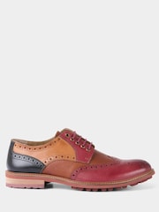 Joe Browns Brown Embossed Detail Mixed Leather Brogues - Image 1 of 4