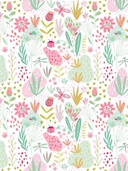 Hoopla Walls Pink Bug Garden 10m Wallpaper - Image 2 of 2