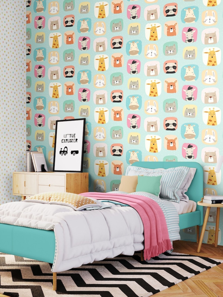 Hoopla Walls Blue Picture Perfect 10m Wallpaper - Image 1 of 2